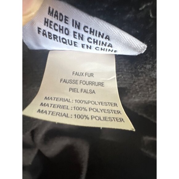 Nine West Faux Fur Black Bucket Hat Urban Casual Outdoor Winter - Picture 5 of 6